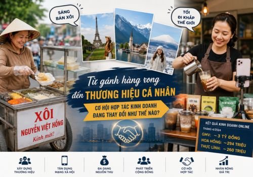 Hợp tác kinh doanh từ mô hình gánh hàng rong và quán cà phê nhỏ thông qua xây dựng thương hiệu cá nhân trên mạng xã hội